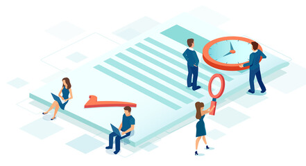 Fototapeta premium Time management and timely customer service