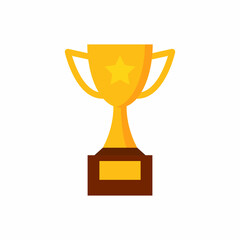 Trophy cup, winner, champion, success vector icon