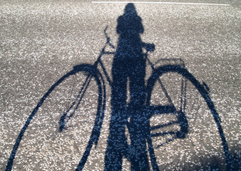 Fahrrad, Silhouette, fahrradfahrer, 