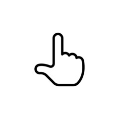 Hand click icon. Clicking symbol. Finger pointer vector design.