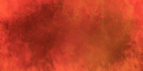 Red and yellow background with red reased watercolor painted paper background texture. grunge wall, highly detailed textured background.