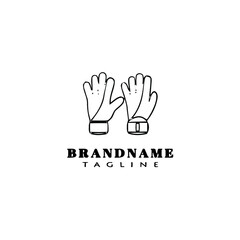 goalkeeper glove logo cartoon icon vector illustration