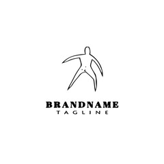 goalkeeper logo cartoon icon vector illustration