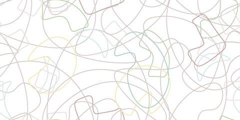 Chaotic Simple Seamless Pattern Textile One Line