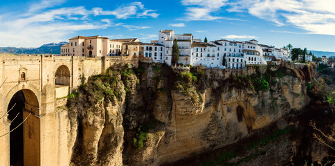 Ronda is the birthplace of Bullfighting. Ancient cozy city in Spain, Andalusia