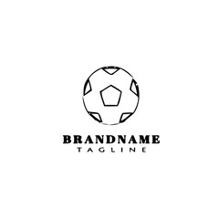 soccer ball logo icon design template vector illustration