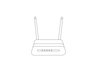 Wifi router icon in flat style Design. Broadband vector illustration on white business isolated. Internet connection business concept. professional illustration. Creative Vector art Design. Best vecto