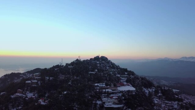 Snow covered mountains in winter, Dalhousie, Himachal Pradesh, India