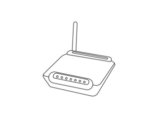 Wifi router icon in flat style Design. Broadband vector illustration on white business isolated. Internet connection business concept. professional illustration. Creative Vector art Design. Best vecto