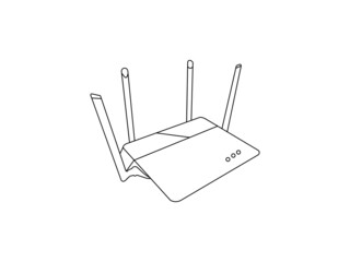 Wifi router icon in flat style Design. Broadband vector illustration on white business isolated. Internet connection business concept. professional illustration. Creative Vector art Design. Best vecto