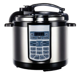 Electrical multi-cooker on the white background