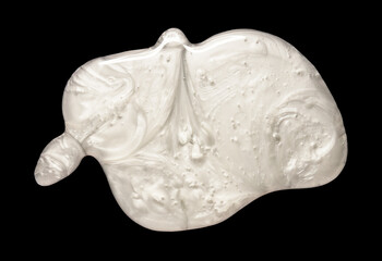 Cosmetic blot texture isolated on black background