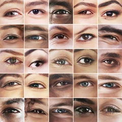 Foto op Aluminium The eyes see all. Composite image of an assortment of peoples eyes. © Delmaine Donson/peopleimages.com