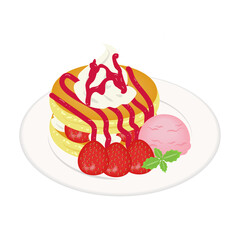 ストロベリーパンケーキ