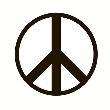 Peace Sign in white background. Vector
