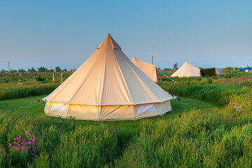 Bell Tent in the Morning Sunlight