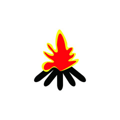 a bonfire icon on a white background