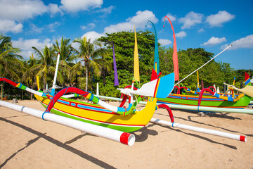 Colourful Bali Fishing Boats