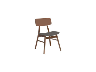Fototapeta premium Professional Office chairs with casters. Desk height. White Modern round table with chairs Vector. Mid Century Modern Lounge Chair stock illustration. Executive office chair furniture illustration.