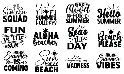 Summer SVG T shirt Design Bundle