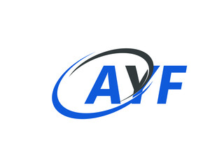 AYF letter creative modern elegant swoosh logo design