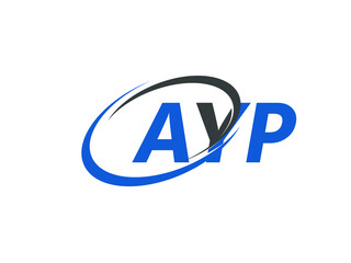 AYP letter creative modern elegant swoosh logo design