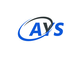 AYS letter creative modern elegant swoosh logo design