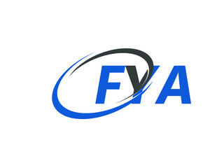 FYA letter creative modern elegant swoosh logo design