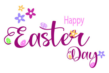 Happy Easter day design. Holiday banner, web poster, flyer, stylish brochure, greeting card, cover.  Vector illustration 