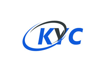 KYC letter creative modern elegant swoosh logo design