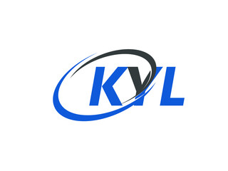 KYL letter creative modern elegant swoosh logo design