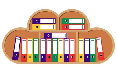 Abstact card file shape cloud