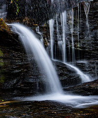 Close up of Wayside Park Middle falls in South Carolina