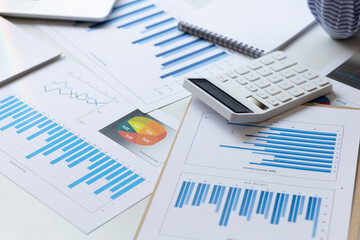 Naklejka na ściany i meble Financial chart data sheet Accounting Analysis and Auditing.