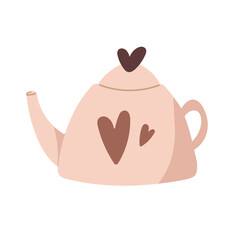 Teapot. Vector illustration in a flat style