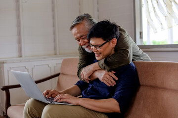 Happiness father showing love to son in the importance of family.