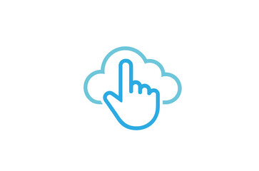 creative cloud hand logo vector symbol design illustration