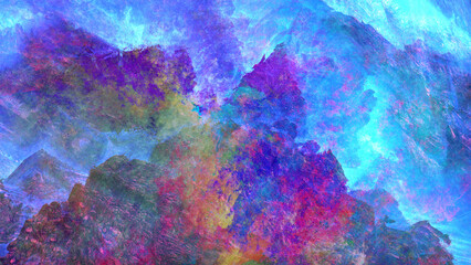 Fototapeta na wymiar Abstract Colorful Bliss fractal 