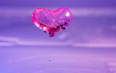 heart shaped water drop