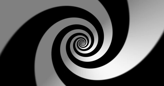 Classic black and white spinning spiral animation, like those used for hypnotism.