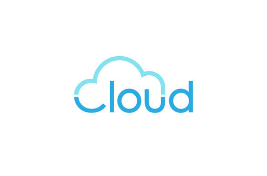 creative cloud letter logo vector symbol design illustration