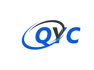 Obraz premium QYC letter creative modern elegant swoosh logo design