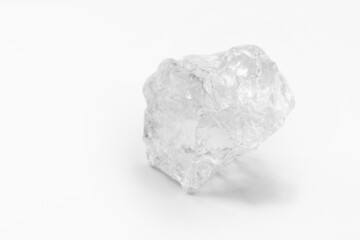 Obraz premium Potassium perchlorate crystal, isolated background, chemical and industrial use crystal