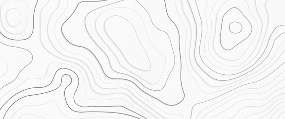 Topographic map. Geographic mountain relief. Abstract lines background. Contour maps. Vector illustration, White wave paper curved reliefs abstract background, Abstract topographic contours map.