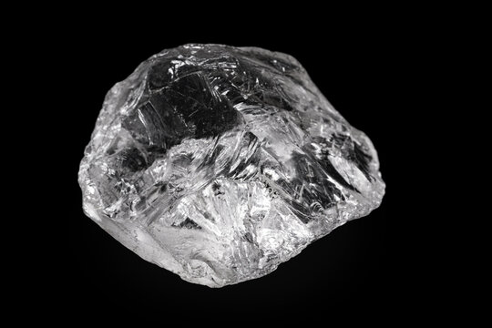 Potassium perchlorate crystal, isolated background, chemical and industrial use crystal