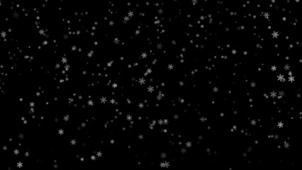 Snowfall On Dark Background, Winter And Christmas Snow Flakes Background wallpaper