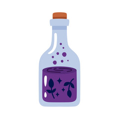 purple potion magic bottle