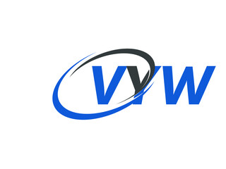VYW letter creative modern elegant swoosh logo design