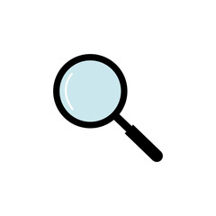 Flat illustration magnifying glass design vector