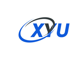 XYU letter creative modern elegant swoosh logo design